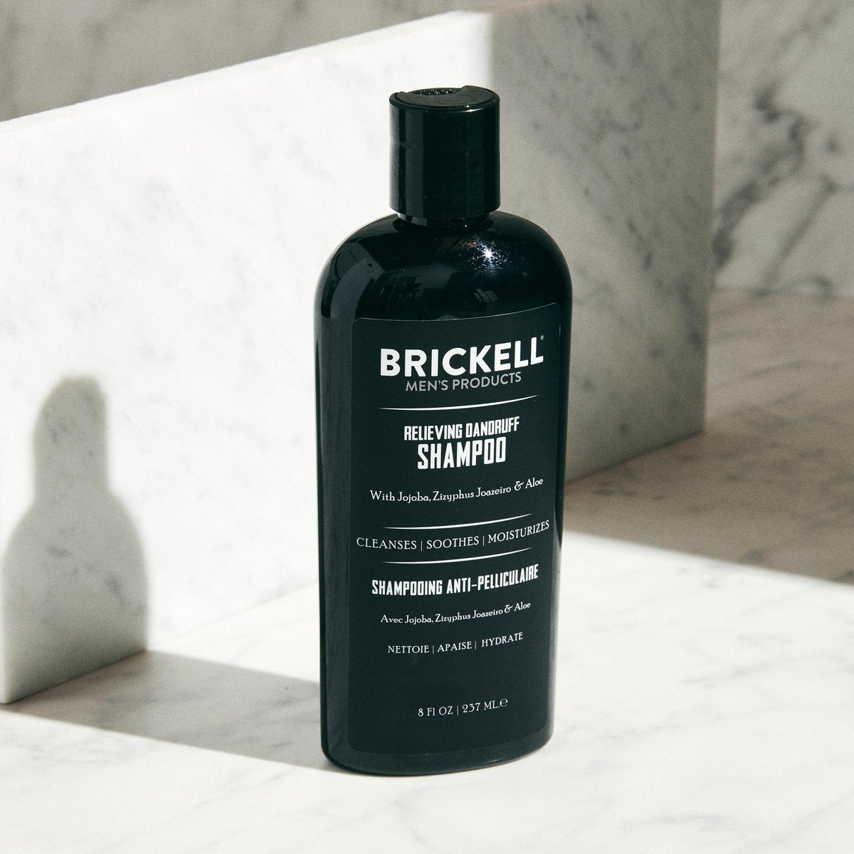 Brickell Men's Relieving Dandruff Shampoo for Men - Natural & Organic, Soothes and Eliminates Dandruff with Ziziphus Joazeiro, Aloe and Jojoba Oil (8 oz) - görsel 7