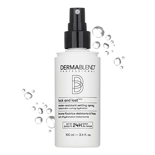 Dermablend Lock and Last Water-Resistant Setting Spray - Lightweight Natural Finish with Witch Hazel, 3.4 Fl Oz Avelisse