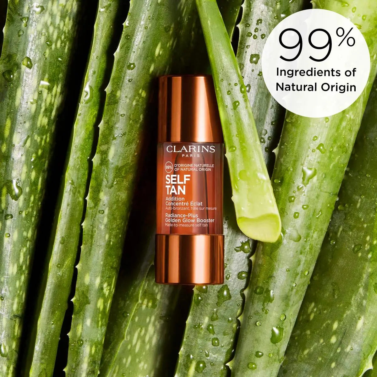 Clarins Self Tanning Face Booster - Natural, Buildable Tan Drops for Face, 0.5 Oz Avelisse