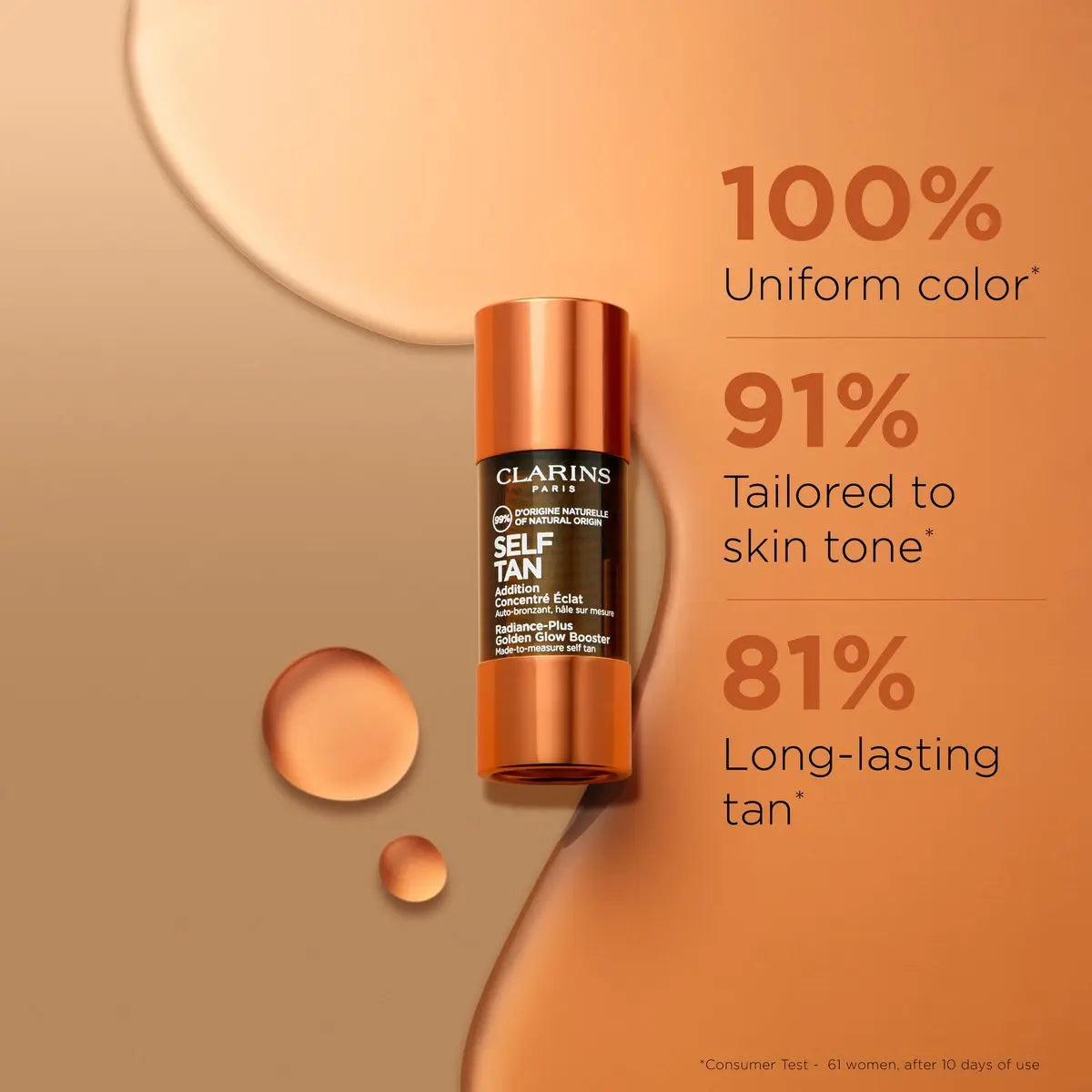 Clarins Self Tanning Face Booster - Natural, Buildable Tan Drops for Face, 0.5 Oz Avelisse