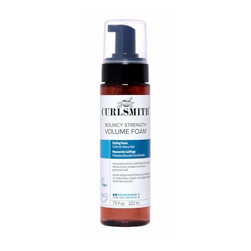 CURLSMITH Bouncy Strength Volume Foam – Light Hold Styling Foam for Curly & Wavy Hair (7.5 fl oz) Avelisse