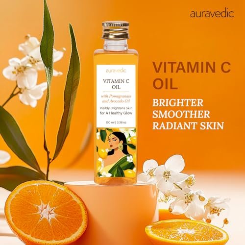 Auravedic Vitamin C Face Oil with Rosehip, Avocado & Vitamin E – Natural Organic Moisturizer for Soft, Smooth Skin, 3.38 Fl Oz - görsel 4