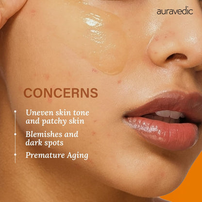 Auravedic Vitamin C Face Oil with Rosehip, Avocado & Vitamin E – Natural Organic Moisturizer for Soft, Smooth Skin, 3.38 Fl Oz