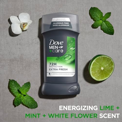 Dove Men+Care Extra Fresh Aluminum Free Deodorant Stick, 72-Hour Odor Protection, 3 oz (Pack of 4) Avelisse