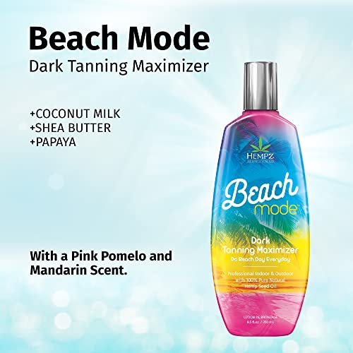 Hempz Beach Mode Maximizer Herbal Moisturizing Self Tanning Lotion for Tanning Beds, Beach, Sun - 8.5 Fl Oz - görsel 4