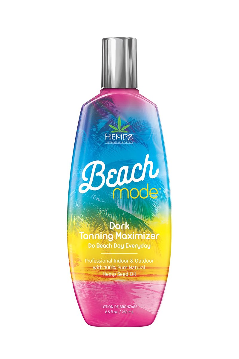 Hempz Beach Mode Maximizer Herbal Moisturizing Self Tanning Lotion for Tanning Beds, Beach, Sun - 8.5 Fl Oz - görsel 1