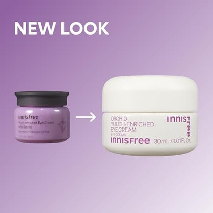 innisfree Orchid Youth-Enriched Eye Cream - Korean Firming Eye Treatment for Smoothing Fine Lines, 1 Fl Oz Avelisse