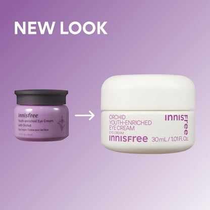 innisfree Orchid Youth-Enriched Eye Cream - Korean Firming Eye Treatment for Smoothing Fine Lines, 1 Fl Oz Avelisse