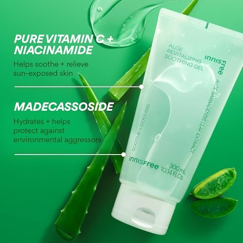 innisfree Aloe Vitalizing Soothing Gel Hydrating Face & Body Moisturizer - 10.1 Fl Oz Avelisse