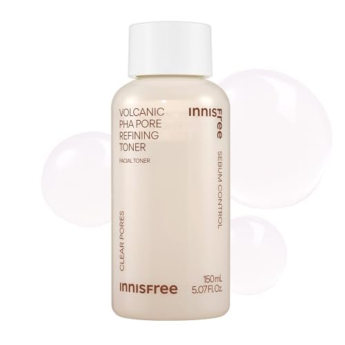 innisfree Volcanic PHA Toner – Korean Exfoliating Face Treatment with AHA & BHA, Refines Texture & Controls Oil (5.07 Fl Oz) Avelisse