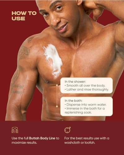 Buttah Skin by Dorion Renaud CocoShea Body Wash 10oz - Nourishing African Cocoa Butter Body Wash for Men & Women Avelisse