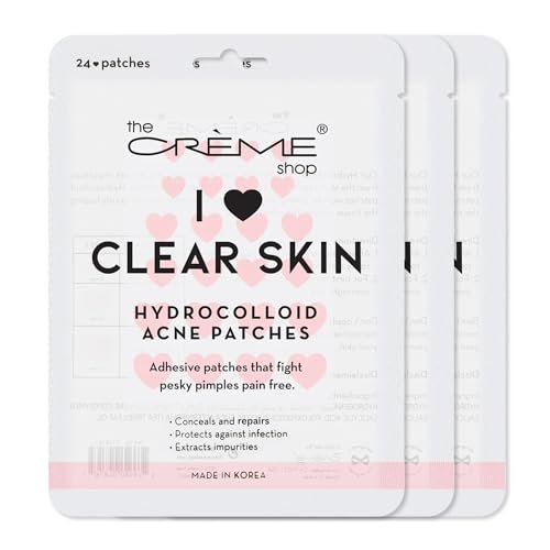 The Crème Shop Heart Shape Clear Skin Hydrocolloid Dark Spot Acne Patches - Infused with Salicylic Acid + Witch Hazel, 72 Patches (3 Sizes) - görsel 2