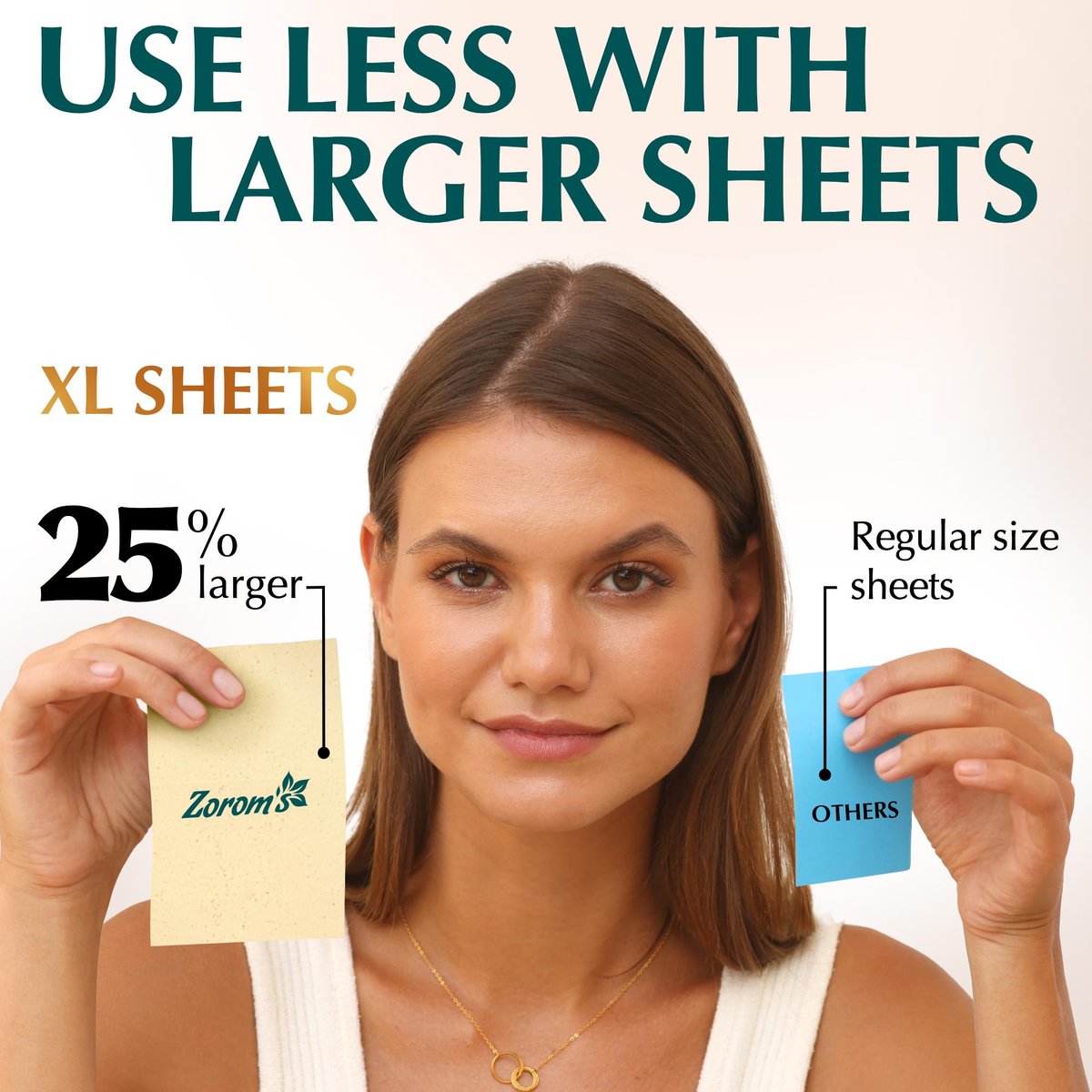 Natural Green Tea Oil Blotting Sheets for Face - 25% Larger - 3 Pack/300 Sheets - Makeup Friendly Oil Absorbing Papers with Easy Dispensing - görsel 5