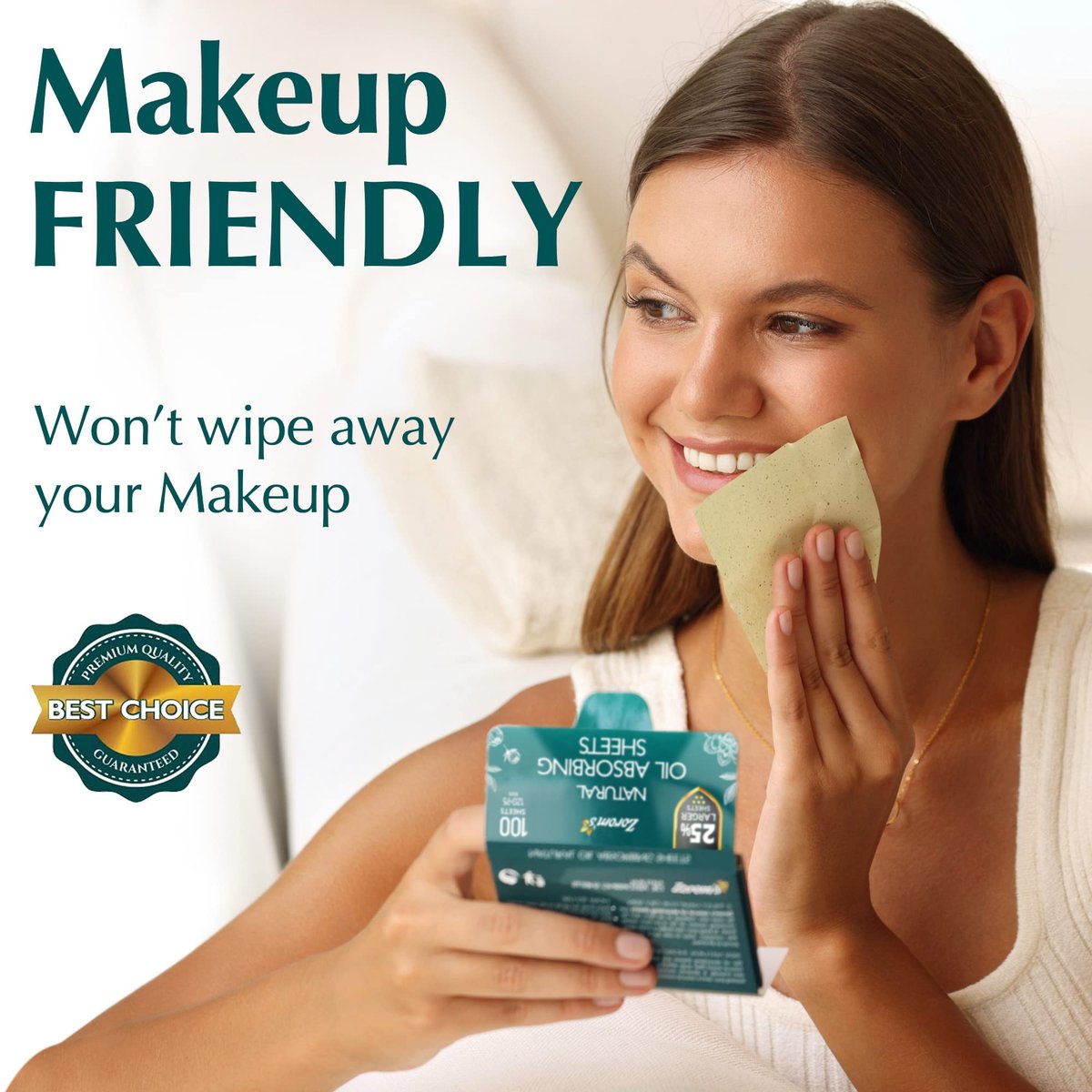 Natural Green Tea Oil Blotting Sheets for Face - 25% Larger - 3 Pack/300 Sheets - Makeup Friendly Oil Absorbing Papers with Easy Dispensing - görsel 7