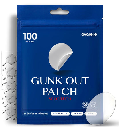 AVARELLE Gunk Out Pimple Patches for Face (100 Count) – Blackhead & Pore Extractor Acne Treatment, Hydrocolloid Cystic Acne Patches, FSA HSA Eligible