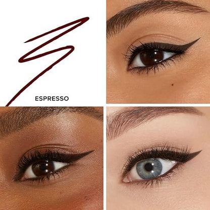 Too Faced Killer Liner 36-Hour Gel Eyeliner Pencil - Long Lasting, Waterproof, Non-Flaking - Espresso (Black/Brown)