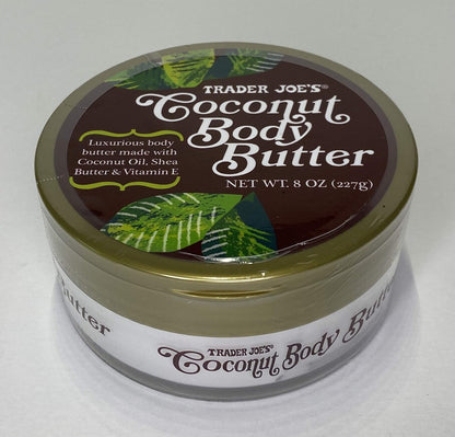 Trader Joe's Coconut Body Butter - 8 oz | Nourishing & Hydrating Skin Moisturizer Avelisse