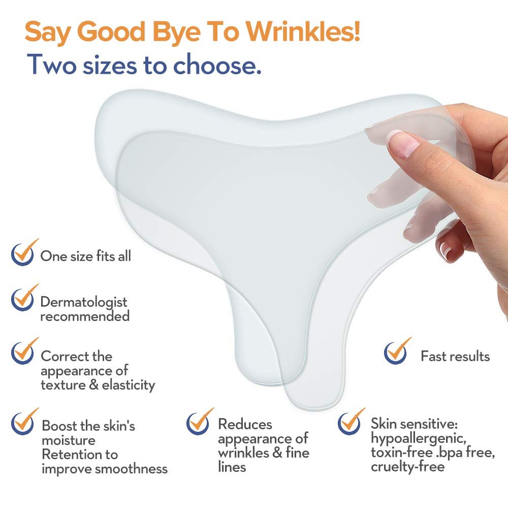 PAPABA 2-Pack Chest Wrinkle Pads – Reusable Silicone Sleep Patches for Décolleté & Chest Anti-Aging, Medical Grade Skin Care - görsel 3