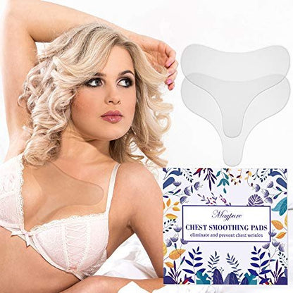 PAPABA 2-Pack Chest Wrinkle Pads – Reusable Silicone Sleep Patches for Décolleté & Chest Anti-Aging, Medical Grade Skin Care