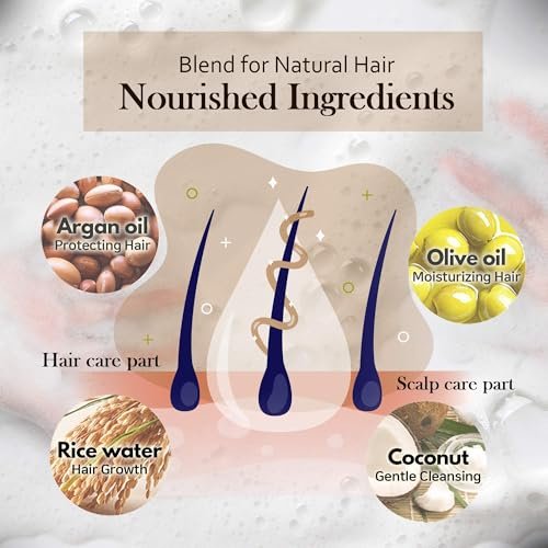 mimosu Hair Growth Shampoo Bar - Fermented Rice Water 2-in-1 Shampoo & Conditioner, Unscented, pH Balanced, Solid Bar for Oily Hair, Korean Hair Care - görsel 7