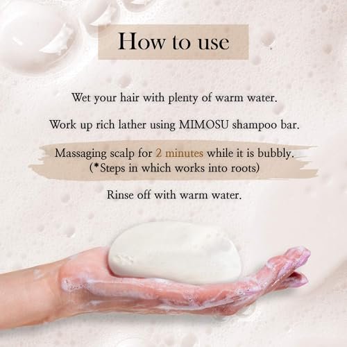mimosu Hair Growth Shampoo Bar - Fermented Rice Water 2-in-1 Shampoo & Conditioner, Unscented, pH Balanced, Solid Bar for Oily Hair, Korean Hair Care - görsel 11