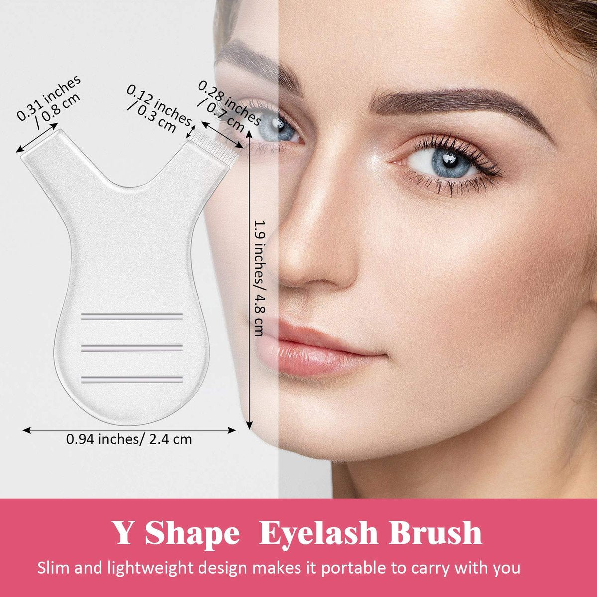 60 Pieces Y Comb Eyelash Lift Brush Eyelash Perming Brush Makeup Beauty Tool Supplies for Lash Grafting Extension - görsel 5