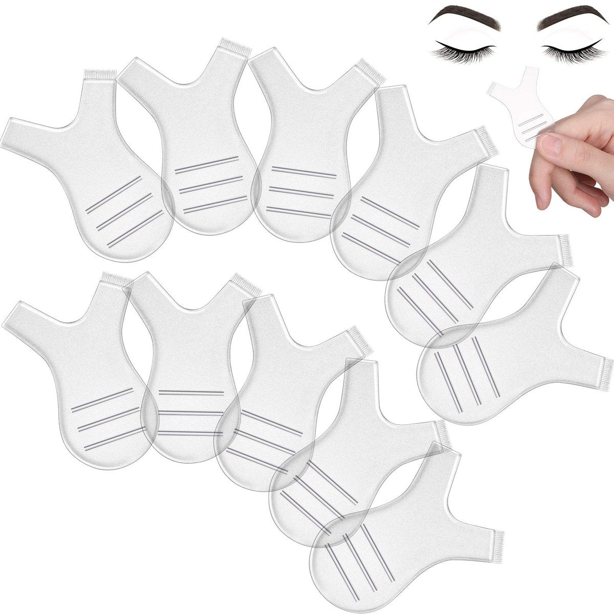 60 Pieces Y Comb Eyelash Lift Brush Eyelash Perming Brush Makeup Beauty Tool Supplies for Lash Grafting Extension - görsel 1