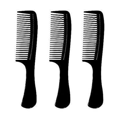 Vakly Wide Tooth Comb 8.5 in (3 Pack) – Large Detangling Paddle Comb with Round Handle for Wet or Dry Hair, Thick, Curly, Wavy & Long Hair