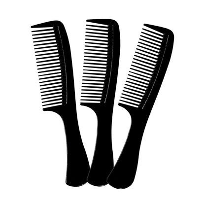 Vakly Wide Tooth Comb 8.5 in (3 Pack) – Large Detangling Paddle Comb with Round Handle for Wet or Dry Hair, Thick, Curly, Wavy & Long Hair