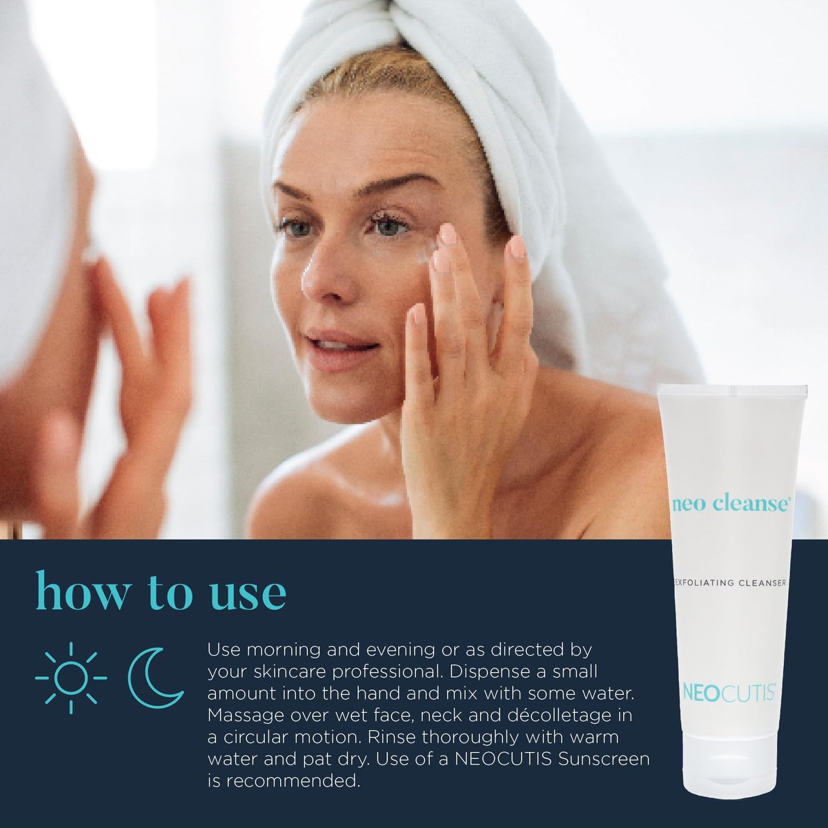 Neocutis Neo Cleanse Exfoliating Skin Cleanser - Glycolic Acid Gel - 125ml Avelisse