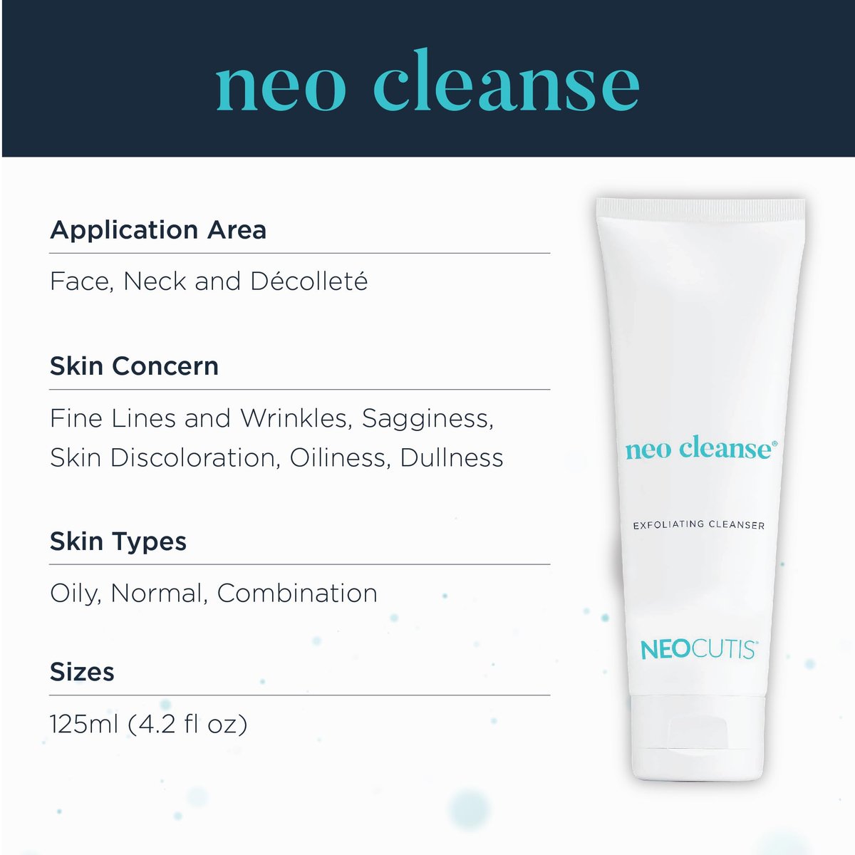 Neocutis Neo Cleanse Exfoliating Skin Cleanser - Glycolic Acid Gel - 125ml Avelisse