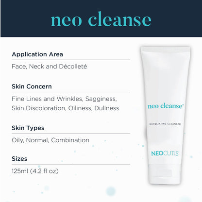 Neocutis Neo Cleanse Exfoliating Skin Cleanser - Glycolic Acid Gel - 125ml Avelisse