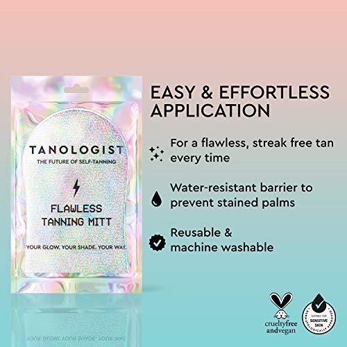 Tanologist Flawless Tanning Mitt – Streak-Free Self-Tanner Application, Reusable & Washable, No Stained Hands, Vegan & Cruelty-Free, 1 Count - görsel 3