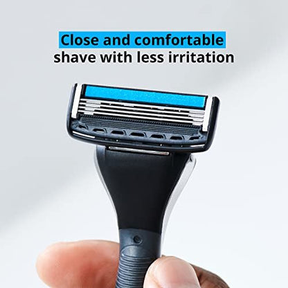 Dorco Pace 4 Pro Four-Blade Razor Shaving System – 2 Replacement Handles (Handles Only, Grey) Avelisse