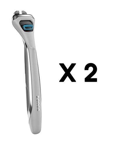 Dorco Pace 4 Pro Four-Blade Razor Shaving System – 2 Replacement Handles (Handles Only, Grey) Avelisse