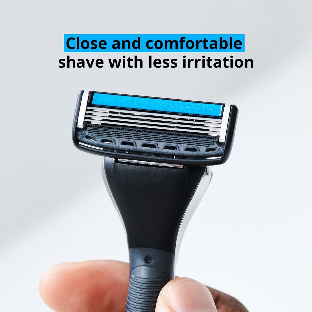 Dorco Pace 4 Pro Four-Blade Razor Shaving System – 2 Replacement Handles (Handles Only, Grey) Avelisse