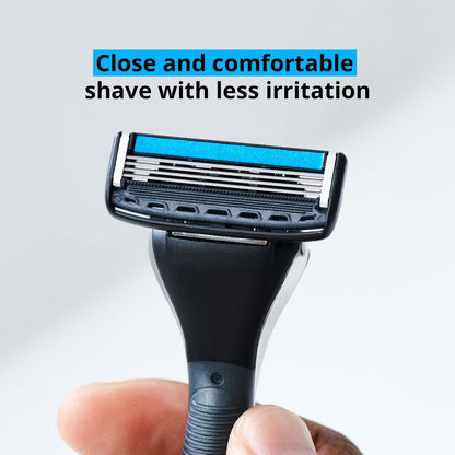Dorco Pace 4 Pro Four-Blade Razor Shaving System – 2 Replacement Handles (Handles Only, Grey) Avelisse