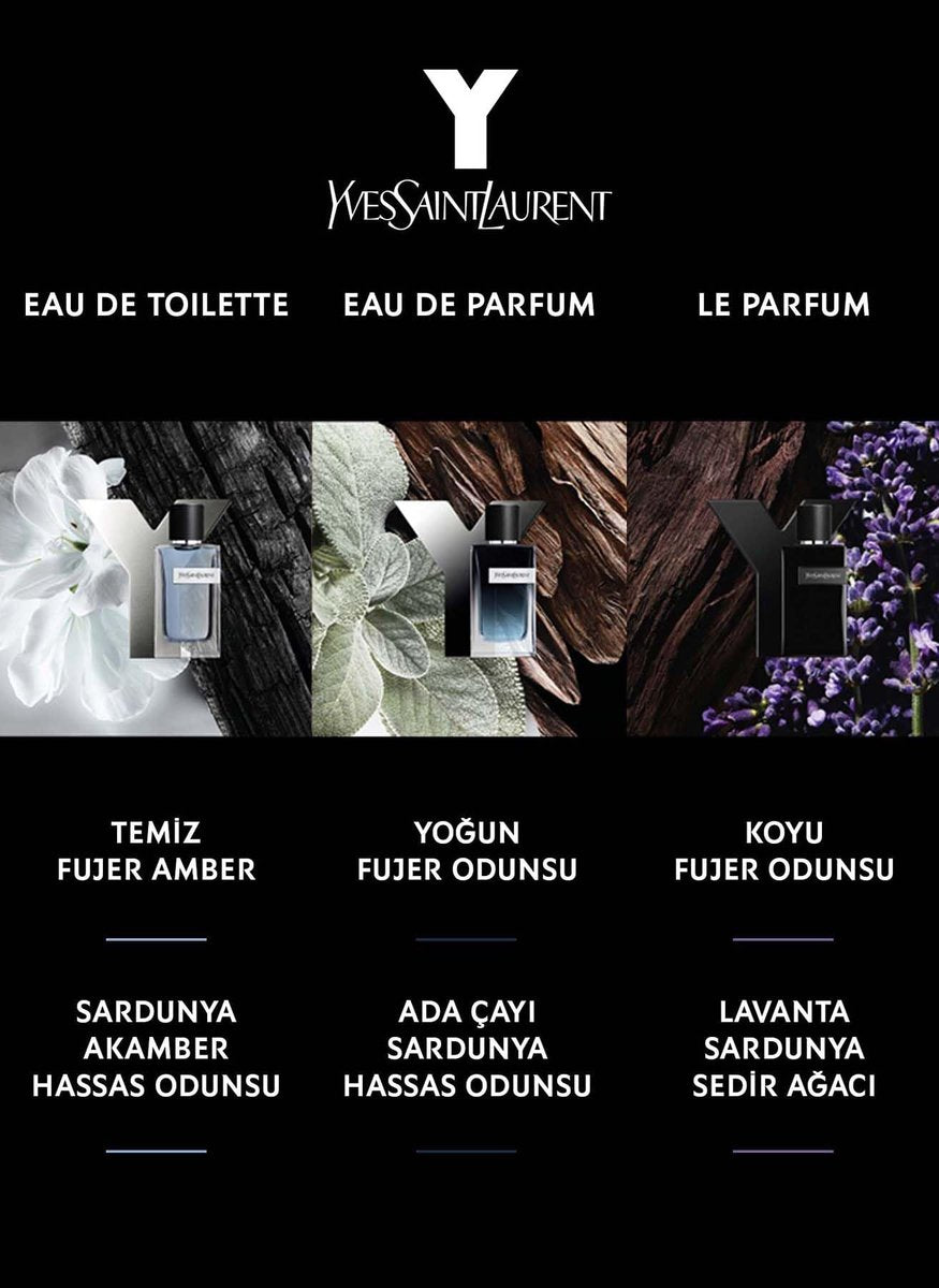 Yves Saint Laurent Y Le Parfum Men EDP Spray 3.4 oz - Intense Woody Aromatic Fragrance Avelisse