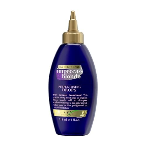 OGX Impecca-Blonde Purple Toning Drops for Blonde Enhance, 4 fl oz Avelisse