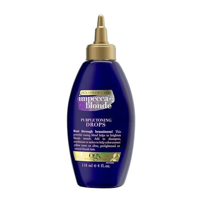 OGX Impecca-Blonde Purple Toning Drops for Blonde Enhance, 4 fl oz Avelisse