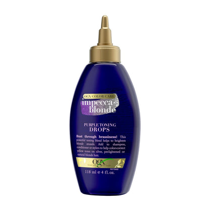 OGX Impecca-Blonde Purple Toning Drops for Blonde Enhance, 4 fl oz Avelisse
