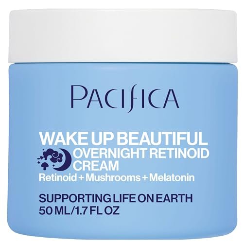Pacifica Wake Up Beautiful Retinoid Night Cream – Overnight Anti-Aging Moisturizer with Hyaluronic Acid & Melatonin, Reduces Wrinkles & Fine Lines, Hydrating and Gentle for Dry or Mature Skin, Vegan Avelisse