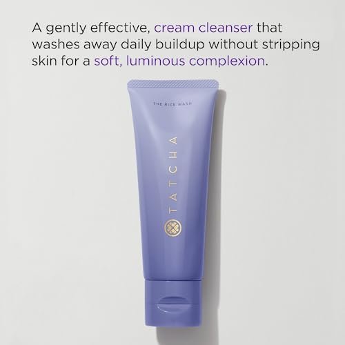 TATCHA The Rice Wash Soft Cream Facial Cleanser – 4 oz Gentle Daily Wash for Luminous Skin Avelisse