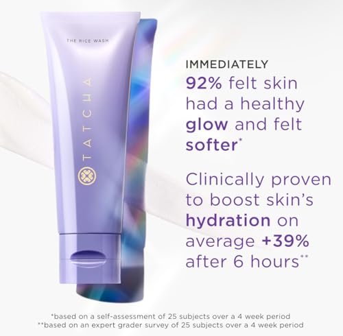 TATCHA The Rice Wash Soft Cream Facial Cleanser – 4 oz Gentle Daily Wash for Luminous Skin Avelisse