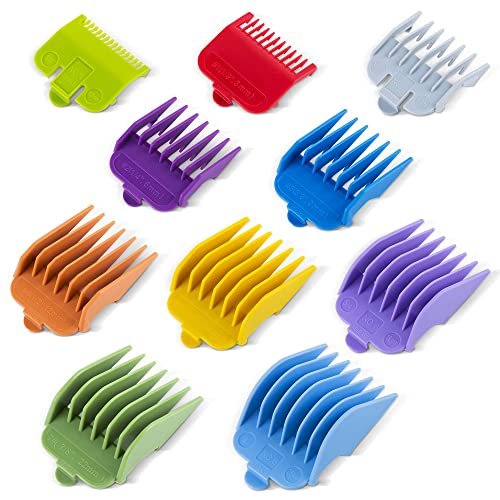 Professional Hair Clipper Guards Guide Combs – 10 Piece Set (1/16" to 1") for Wahl Clippers & Trimmers - görsel 1