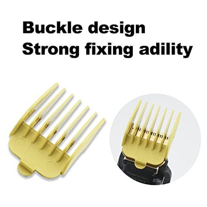 Professional Hair Clipper Guards Guide Combs – 10 Piece Set (1/16" to 1") for Wahl Clippers & Trimmers