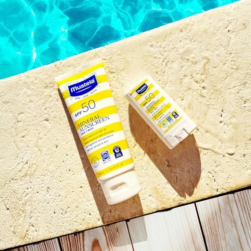 Mustela Baby Mineral Sunscreen Stick SPF 50 – Broad Spectrum, Fragrance-Free, Water Resistant – 0.6 oz Avelisse