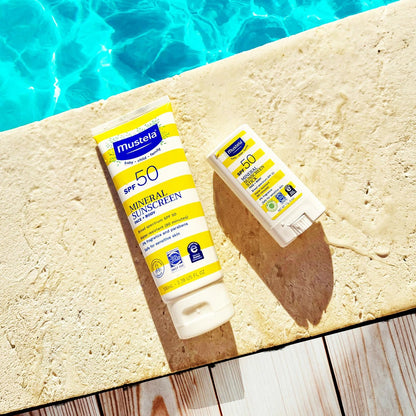 Mustela Baby Mineral Sunscreen Stick SPF 50 – Broad Spectrum, Fragrance-Free, Water Resistant – 0.6 oz Avelisse