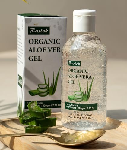 Raslok Aloe Vera Gel | 99% Pure Natural Aloe Gel for Face, Skin & Hair Care - Moisturizing, Hydrating, Soothing, Non-Sticky (7.7 oz) - görsel 8
