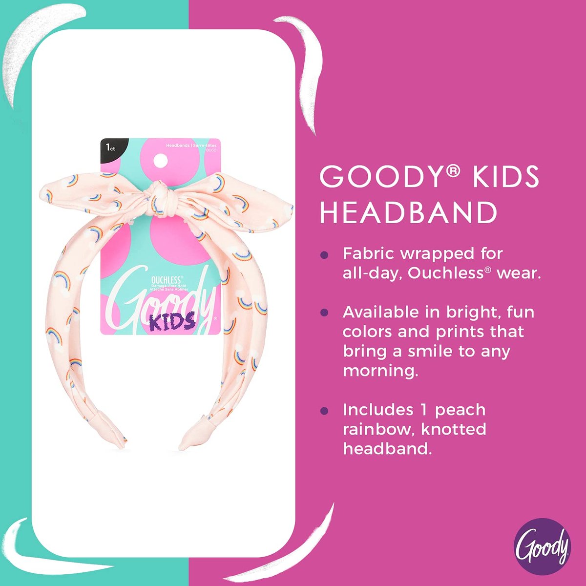 Goody Kids Headband - Rainbow Print - Comfort Fit for All Day Wear - For All Hair Types - Hair Accessories - görsel 4